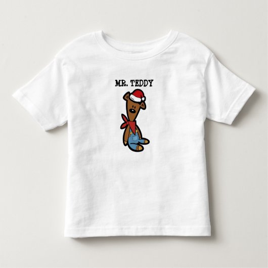 Teddy in een grappig kerstkostuum kinder shirts (Voorkant)