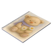 Teddy in een lavendelsjaal van Natasha Us Notitieboek (Linkerzijde)