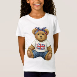Teddy in een T-shirt met de Britse vlag, door Nata
