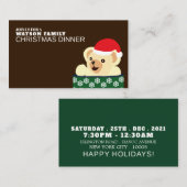 Teddy Kerstmis, kerstfeest, Ticket Informatiekaartje (Voorkant / Achterkant)