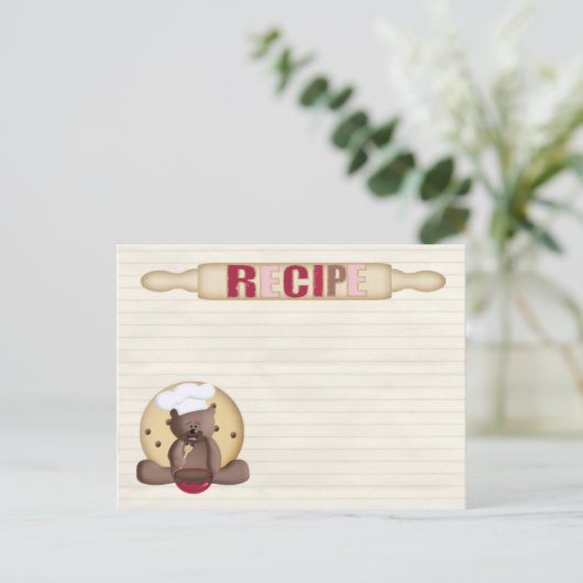teddy koekjesrecept card briefkaart (Staand voorkant)