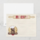 teddy koekjesrecept card briefkaart (Voorkant / Achterkant)