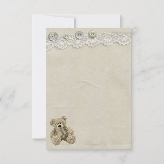 Teddy  Lace Print Dank je Bedankkaart (Achterkant)