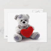 Teddy-liefde Briefkaart (Voorkant / Achterkant)