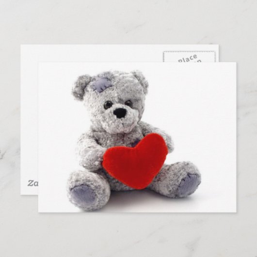 Teddy-liefde Briefkaart (Voorkant / Achterkant)