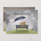 TEDDY LIEFT. TEDDY BEDRAAGT IN EEN VERLIES HUG IN  BRIEFKAART (Voorkant / Achterkant)