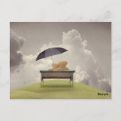 TEDDY LIEFT. TEDDY BEDRAAGT IN EEN VERLIES HUG IN  BRIEFKAART (Achterkant)