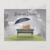 TEDDY LIEFT. TEDDY BEDRAAGT IN EEN VERLIES HUG IN  BRIEFKAART (Voorkant)