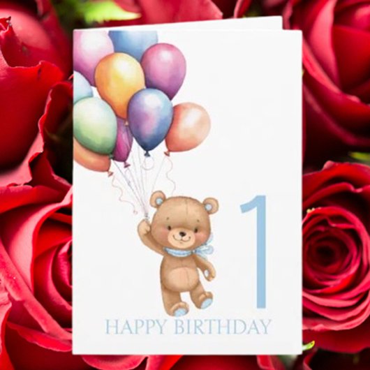 Teddy Little One’s Eerste Verjaardag Kaart