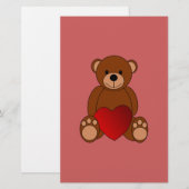 Teddy Love Briefpapier (Voorkant / Achterkant)