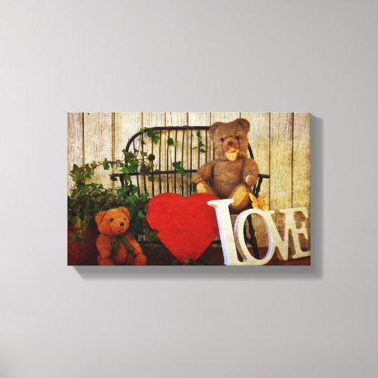 Teddy Love Canvas Afdruk (Voorkant)