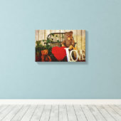 Teddy Love Canvas Afdruk (Insitu (Houten vloer))