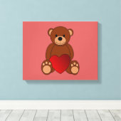 Teddy Love Canvas Afdruk (Insitu (Houten vloer))