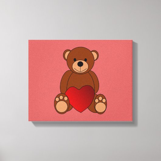 Teddy Love Canvas Afdruk (Voorkant)