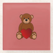 Teddy Love Glazen Onderzetter (Voorkant)