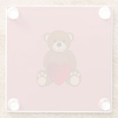 Teddy Love Glazen Onderzetter (Achterkant)
