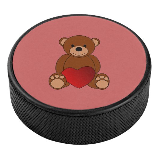 Teddy Love Hockey Puck (3/4)