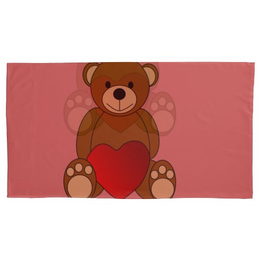 Teddy Love Kussensloop (Voorkant-Links)