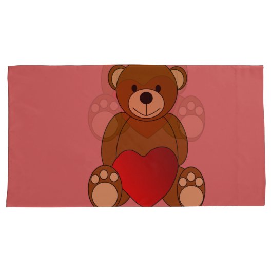 Teddy Love Kussensloop (Voorkant-Rechts)