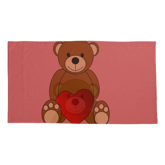 Teddy Love Kussensloop (Achterkant-Links)