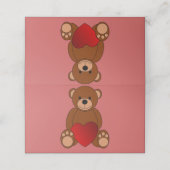 Teddy Love Plaatskaartje (Buitenkant ongevouwen)
