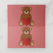 Teddy Love Plaatskaartje (Binnenkant ongevouwen)