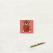 Teddy Love Post-it® Notes (Op bureau)