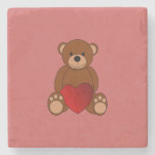 Teddy Love Stenen Onderzetter (Voorkant)