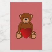 Teddy Love Voedselcontainer Etiket (Enkel label)