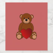Teddy Love Wijn Etiket (Enkel label)