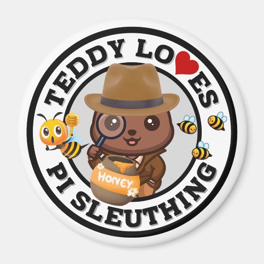 Teddy Loves PI Sleuthing voor Honey Magneet (Voorkant)