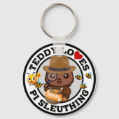 Teddy Loves PI Sleuthing voor Honey Sleutelhanger (Achterkant)
