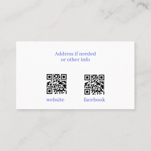 Teddy Memory Beer met QR Codes Visitekaartje (Achterkant)