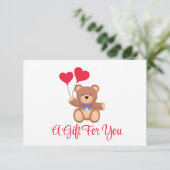 Teddy Memory Beer Zakelijk Cadeaubon (Staand voorkant)