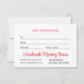 Teddy Memory Beer Zakelijk Cadeaubon (Achterkant)