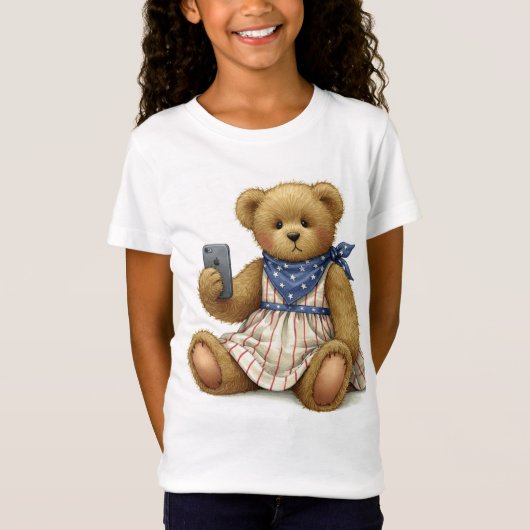 Teddy met een iPhone van Natasha Us T-shirt (Voorkant)