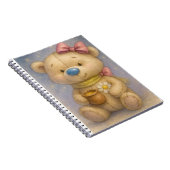 Teddy met een roze strik en een honingpot van Nata Notitieboek (Rechterzijde)