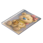 Teddy met een roze strik en een honingpot van Nata Notitieboek (Linkerzijde)