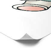 Teddy met jurk en lint Poster (Hoek)