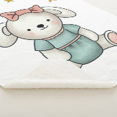 Teddy met jurk en lint sherpa deken (3/4)