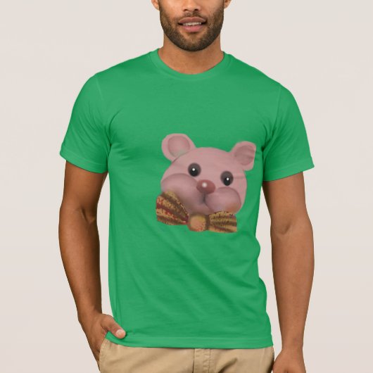 teddy met lint t-shirt (Voorkant)