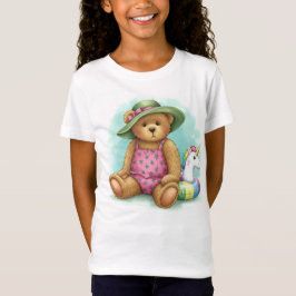 Teddy met opblaasbare zwemring van Natasha Us T-shirt