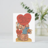  Teddy met Valentijn Feestdagenkaart (Staand voorkant)