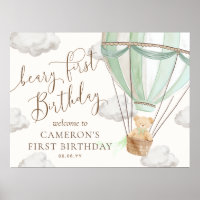 Teddy Mint Hete Luchtballon Beary Eerste Verjaarda