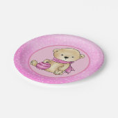 Teddy mit Ball pappteller Papieren Bordje (Gekanteld)