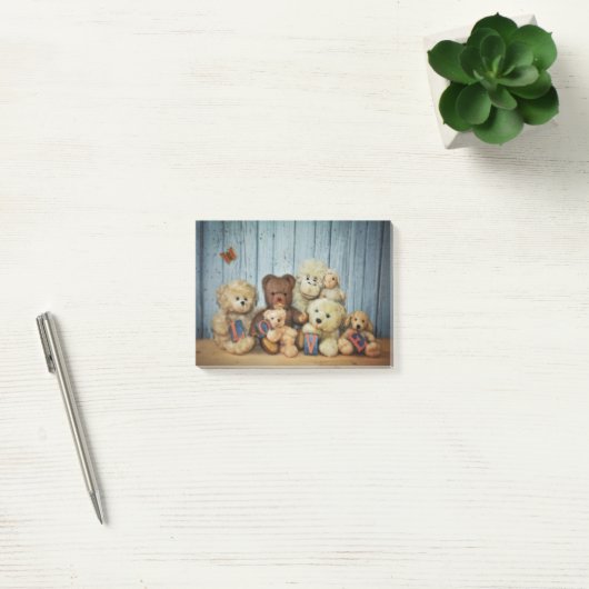 Teddy mit Freunde Post-it® Notes (Kantoor)
