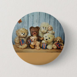 Teddy mit Freunde Ronde Button 5,7 Cm