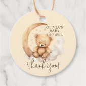 Teddy Moon Baby shower Favor Gift Label