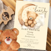 Teddy Moon-Baby shower Kaart