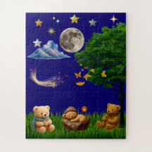 Teddy Night Park Esthetische Legpuzzel